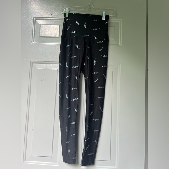 Emily Hsu Lightning Bolt foil sneakers legging size Small - Picture 5 of 12